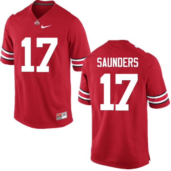 Ohio State Buckeyes #17 C.J. Saunders Men Stitched Jersey Red